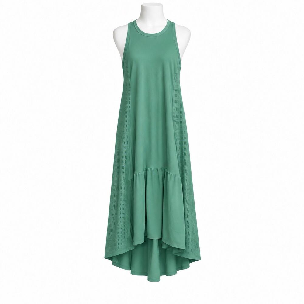 Sweaty Betty Explorer Ace Midi Dress Size S Green High-Low Hem Anthropologie